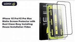 WSKEN iPhone 15 Pro / 15 Pro Max Matte Screen Protector Installation Video