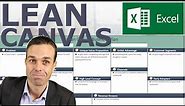 Make and Use a LEAN CANVAS in Excel