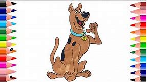 Scooby doo drawing and coloring pages–How to draw and color Scooby doo – videos coloring for kids