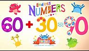 Endless Numbers 90 | Learn Number Ninety | Fun Learning for Kids