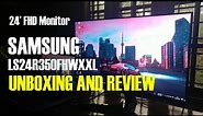 Samsung 24 inch Monitor Unboxing and Full Review 2020 (LS24R350FHWXXL) Under ₹10,000