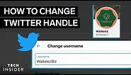 How To Change Your Twitter Handle