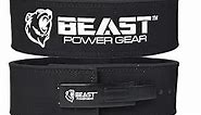 Beast Power Gear Weight Lifting Belt with Lever Buckle 10MM 13MM Thick & 4 Inches Wide Free Strap- Advanced Back Support for Weightlifting, Powerlifting, Deadlifts, Squats - Men & Women