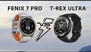 Garmin Fenix 7 Pro VS Amazfit T-Rex Ultra | Detailed Comparison | Make Your Decision