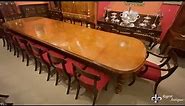 Antique 16ft Pollard Oak Victorian Extending Dining Table