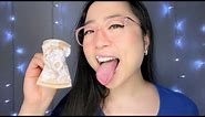 ASMR Asian Auntie Ear Licking Sticky Marshmallow Fluff (mouth sounds)