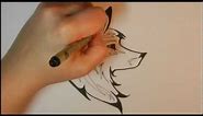 How to draw a Tribal Wolf