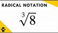 Radical notation (Math symbols explained)
