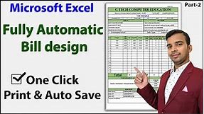 How to create GST tax invoice in Excel, One Click Auto Print And Auto Save for Limited Company
