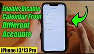 iPhone 13/13 Pro: How to Enable/Disable Calendar From Different Accounts (Gmail/Outlook/AOL/Yahoo)