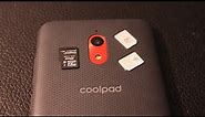 Coolpad illumia 3310A How to insert and remove sim / memory card