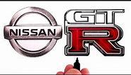 How to Draw the NISSAN and the GTR logos