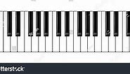 Realistic Piano Keys Musical Instrument Keyboard Stock Vector (Royalty Free) 1727346568 | Shutterstock