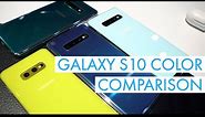 Samsung Galaxy S10 Color Comparison