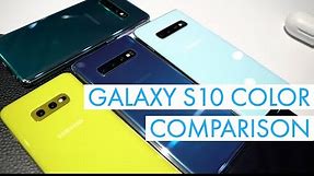 Samsung Galaxy S10 Color Comparison