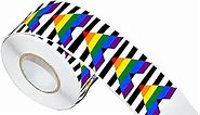 ChillOutPal LGBTQ Pride Stickers, Straight Ally Flag Rectangle Self Adhesive Decal Waterproof Stickers for Parades and Events(1 Roll - 300 Stickers)