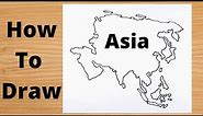 Drawing Asia Map - Simple Trick