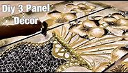 HOW TO MAKE A 3 PANEL LUXURY WALL ART DECOR!