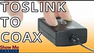 Toslink To Digital Coax Converter - Change Audio Signals Quickly! #47-450-001