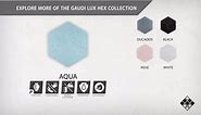 Merola Tile Gaudi Lux Hex Aqua 8-5/8 in. x 9-7/8 in. Porcelain Floor and Wall Tile (11.5 sq. ft./Case) FCD10GLAX