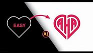 How to make Love Logo Design Easy Way in Illustrator // Logo Design for Adobe illustrator