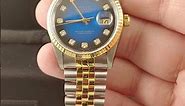 Rolex Datejust Steel Yellow Gold Vignette Diamond Dial Watch 16233 Review | SwissWatchExpo