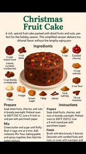 15K views · 65 reactions | Christmas Fruit Cake A rich, spiced fruit...