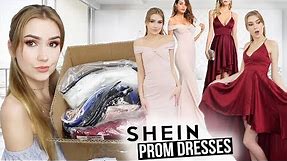 TRYING ON SHEIN PROM DRESSES!! *Success...kinda*