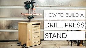 DIY Mobile Drill Press Stand || How To Build - Woodworking