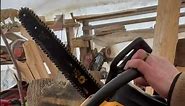 Ripping on this rescued Poulan Pro chainsaw . #kylehallchainsawcarver #chainsaw #chainsawrepair