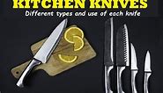 Different types of kitchen knives and their use // Hotel Kitchen knife // Food production knowledge