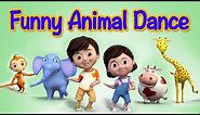 Funny Animals Dance Video for Children | kids rhymes | children rhymes
