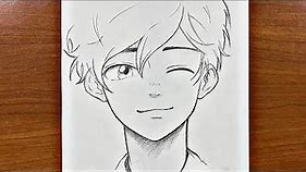 Easy anime sketch | how to draw cute anime boy