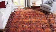 SAFAVIEH Vintage Hamadan Collection Accent Rug - 4' x 6', Orange, Traditional Persian Design, Non-Shedding & Easy Care, Ideal for High Traffic Areas in Entryway, Living Room, Bedroom (VTH216C)