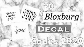 ROBLOX || Bloxburg: Aesthetic Decal Codes 2020