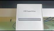 Apple USB SuperDrive 2019 Unboxing and demo how to use it