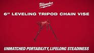 Milwaukee 1/8 in. to 6 in. Portable Leveling Tripod Chain Vise Stand 48-22-8690
