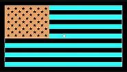 stare at the red dot optical illusion (american flag)