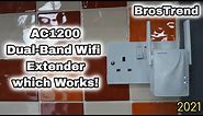 Brostrends AC1200 Wi-Fi Range Extender Review, Speed & Range Test, Setup!