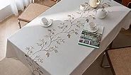 IVAPUPU Rectangle Tablecloth 60x120 inch Table Cloth Linen Wrinkle Free Tablecloths Kitchen Dining Table Cover Tables Farmhouse Holiday Camping