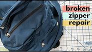 How to fix a broken zipper - easy backpack repair!