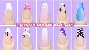 Easy French tip nail art for beginners! 💅🏻
