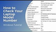 How to Check Your Laptop Model | Model Number