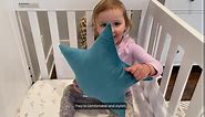 Decorative Pillow, Decorative Nursery Pillow, Playroom Décor, Cute Throw Pillows (Blue Moon)
