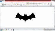 How to create / draw Batman logo in MS Word