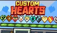 Playing with CUSTOM HEARTS in Minecraft Bedrock (Marketplace DLC)