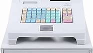 Cash Register, Electronic Cash Register with 48-Keys 8-Digital LED Display, Small Square Money Drawer Multifunction Cash Register for Small Business, Retail and Restaurant
