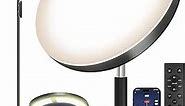 Keepsmile Double Side Lighting Led Floor Lamp with Remote Smart App 36W/2600LM Bright Tall Standing RGB Floor Lamp Angle Multicolor Dimmable Modern Floor Lamps for Livingroom Bedroom Office