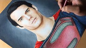 Drawing Superman - Man Of Steel- DC - Justice league - Time-lapse | Artology