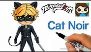 How to Draw Cat Noir Easy | Miraculous Ladybug